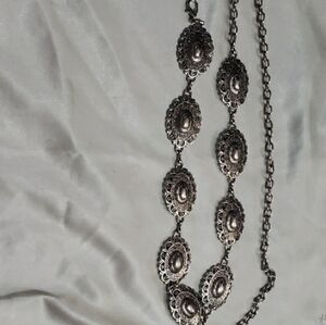 Intricate Silver Chain Belt